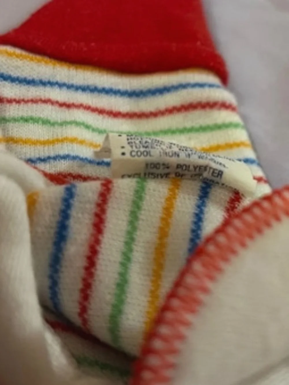 Vintage 1980s-1990s Carter's Rainbow Striped Footie Pajamas